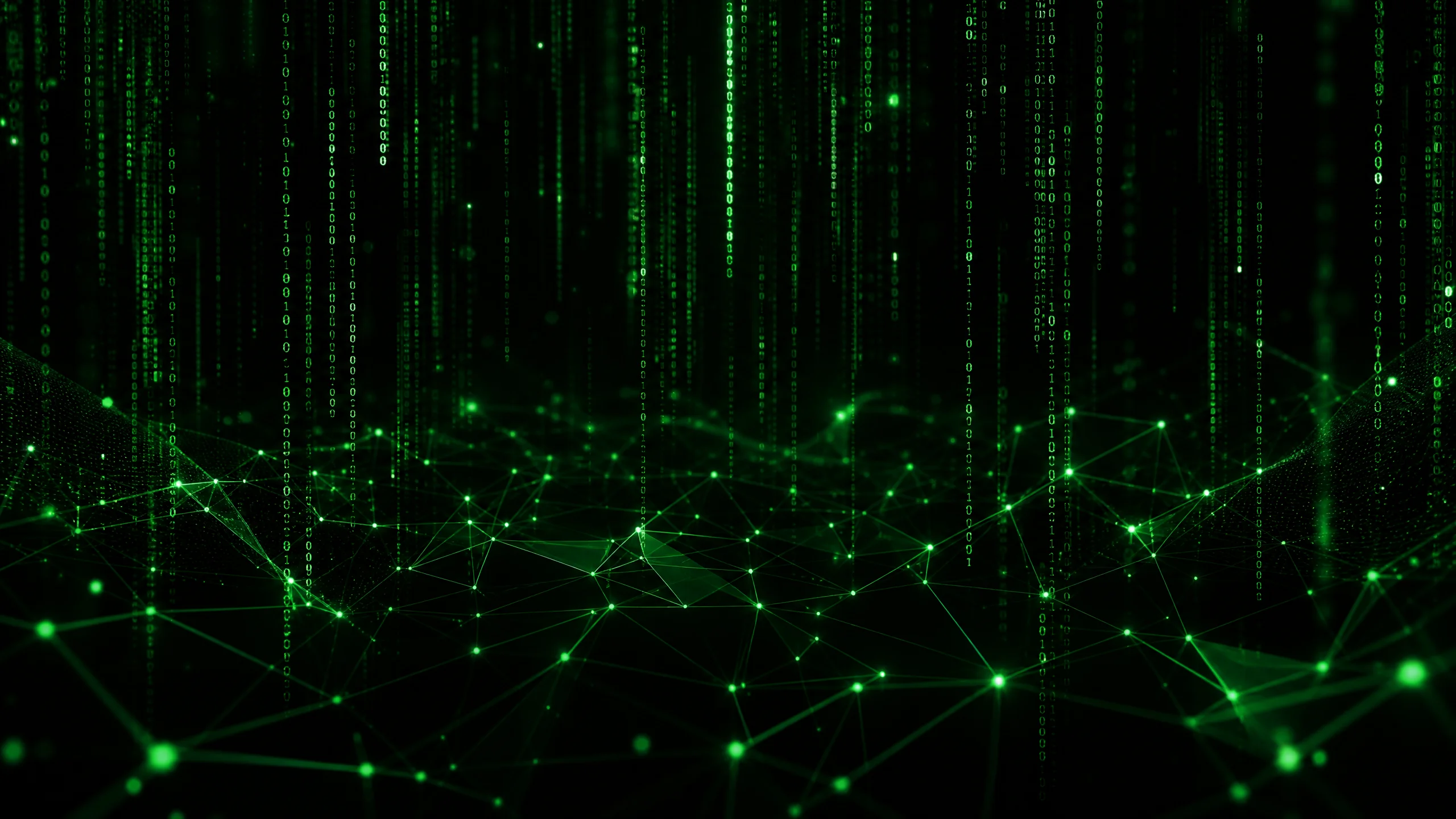 网络安全数字矩阵背景